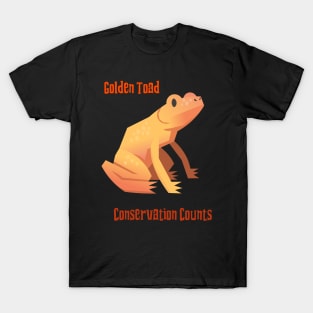 golden toad, conservation counts T-Shirt